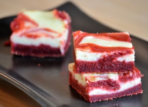 Red Velvet Cheesecake Brownies, yes please! From  Bakingbites